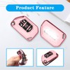 QBUC Jeep Key Fob Cover With Keychain, Flip Key Case