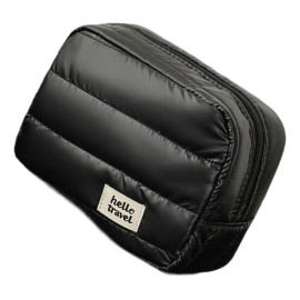 Bolsa De Almacenamiento De Maquillaje Portátil (3 #mold) Par Swan Black Three Dim