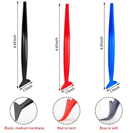 3PCS Car Wrapping Vinyl Tool Kit, 3 in 1 Flexible Micro Squeegee Curves Slot Tint Tool Set with Different Hardness, Universal Window Film Application for Vehicle Wrapping