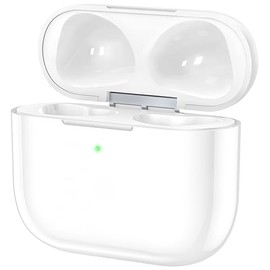 Wireless Charging Case Compatible with Air Pods Pro 1st & 2nd Generation, 660mAh Charger Case Replacement Support Wireless Charging, Support Bluetooth Pairing&Sync Button(No Earbuds), White（Type-C）