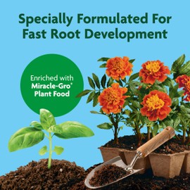 Miracle-Gro Seed Starting Potting Mix, Enriched with Plant Food, For Starting Seeds or Cuttings in Containers, 8 qt., 3-Pack