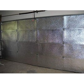 US Energy NASATECH (Pre-Cut for 16 Panel) 2 Car Garage Door Reflective Insulation Kit (R8) 1/4 thick w/ New And Improved Super Heavy Duty Double Sided Foam Tape Fits 16x7 16x8 18x7 18x8 Garage Doors
