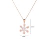 Simple Sparkly Snowflake Pendant Necklace For Women Dainty Fashion Winter