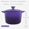 Flavehc Dutch Oven Pot with Lid 2.8 qt Cast Iron