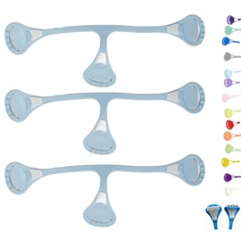 Snappi Nappy Clips for Muslin Nappies, Cloth Nappies, Pack of 3 (Light Blue, 1: up to 18 Months)