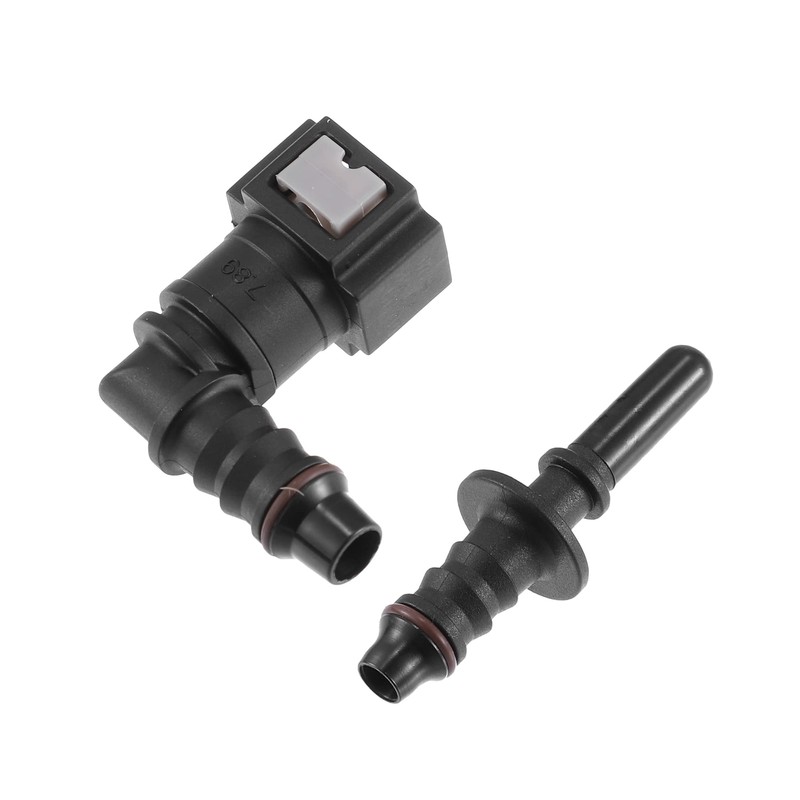 A ABSOPRO 2 x Fuel Line Connector Hose Coupling 90