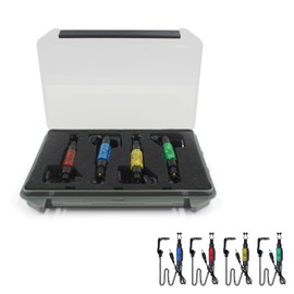 4pcs LED Indicators Fishing Illuminated Swingers Bite Alarm Indicator Lights with Carry Case for Carp Fishing