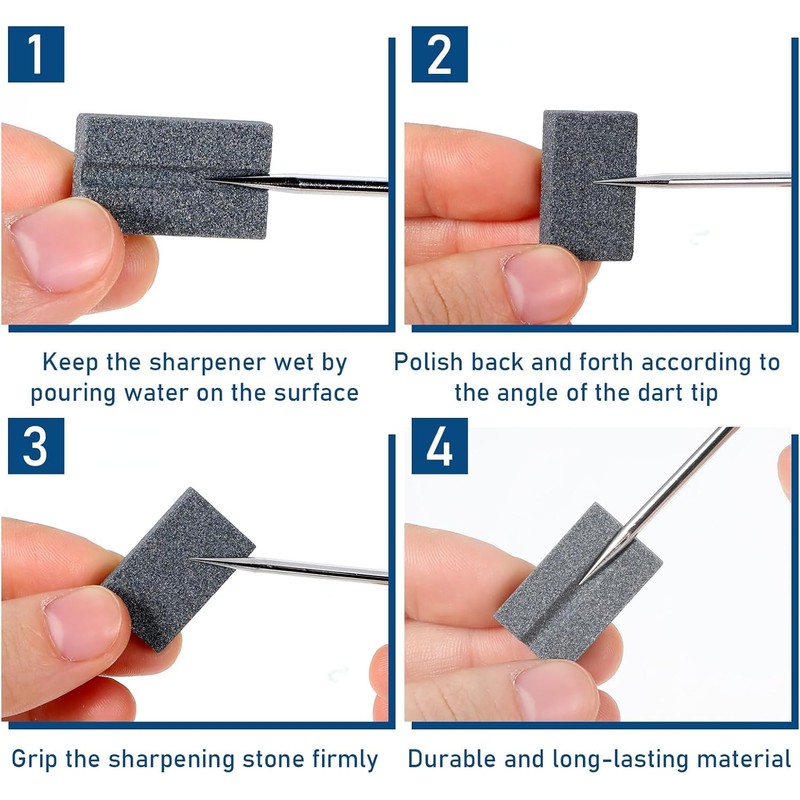 4 Pack Dart Sharpener V-Sharp Stone Darts Sharpener Tool for