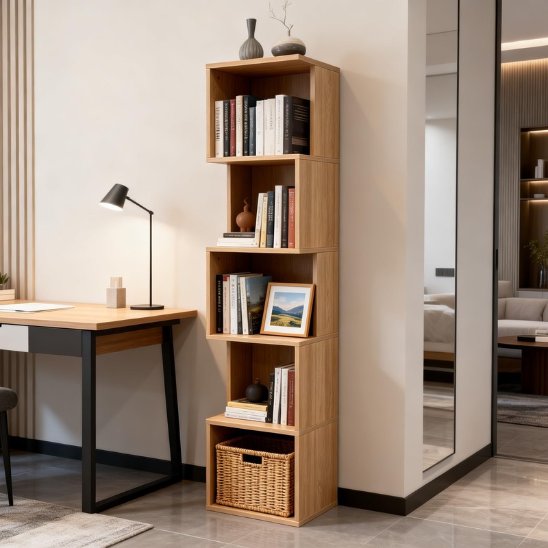 Enjoy Smart 5 Cube Bookshelf, Freestanding 5 Tier Open Display