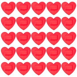 50 Curitas para Niños Vendas Adhesivas en Forma de Corazón Parches de Polietileno (PE) Impermeos y Transpirables para Heridas Pequeñas Primeros Auxilios para Bebés y Niños (Rosa)