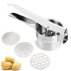 Large Potato Ricer Stainless Steel, Potato Masher Stronger, with Longer