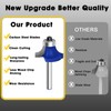 4 Pcs Blue Router Bits 1/4 Shank Feanron Round Over