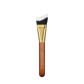 Desert Oak Terraced Contour Brush - 27mm Dual-Height Design with 5mm Flat Edge & 22mm Slope for Precision Sculpting, Bubinga & Brass (CM 191)