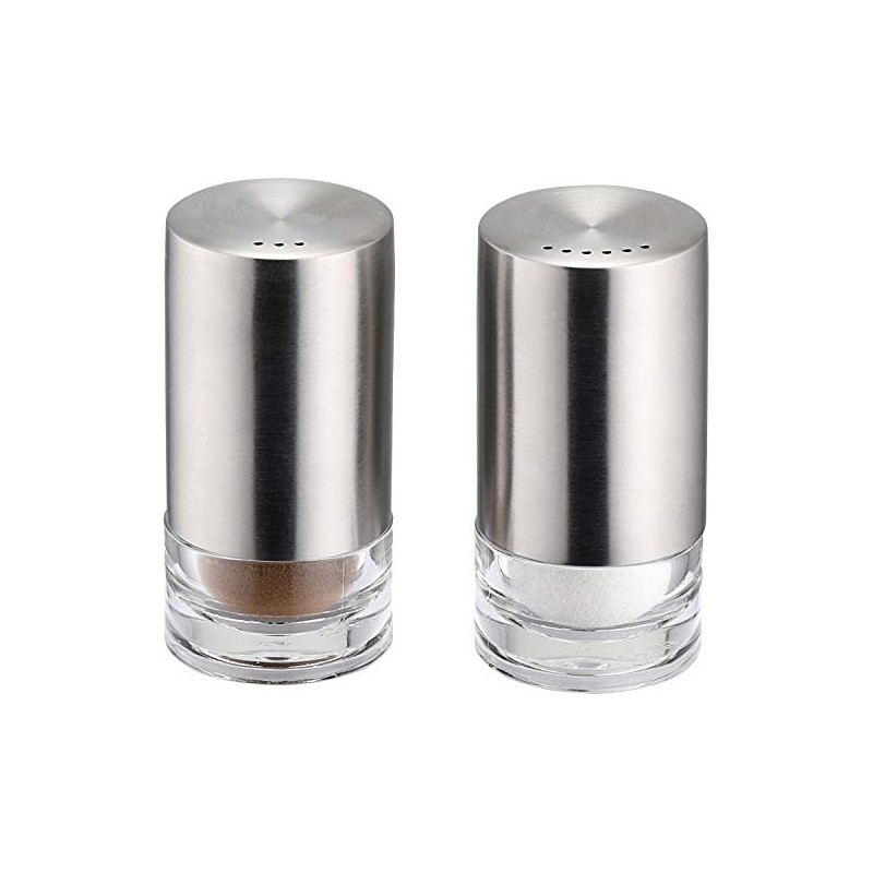 Weis 11233 Stainless Steel Acrylic Salt / Pepper Shaker