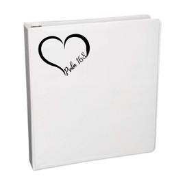 Bargain Max Decals Psalm 16:8 Verse Heart Decal Notebook Car Laptop 5.5" (Black)