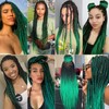Xusuperb 30 inch Long Pre Stretched Braiding Hair Ombre Black