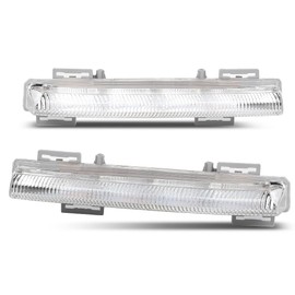 LED Daytime Running Fog Lights Compatible with Benz C250 C300 C350 E350 E550 E63 AMG SLK250 SLK350 2012-2016, Fit for Models With AMG Styling Package, 2049069000, 2049068900, MB2563105, MB2562105