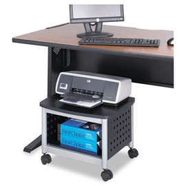 Safco Underdesk Multi Functional Stand - 1855BL, Powder Coated Steel, Swivel Wheels, Holds 100 lb - Home Orginization Solutions
