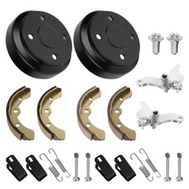 CLUBRALLY Golf Cart Rear Brake Drum/Hub and Brake Shoes Deluxe Repair Kit, Club Car Brake Kit for Club Car DS 1995-Up & Precedent 2004-Up Golf Cart, OEM#101791101, 101823201