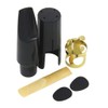 Tenor Sax Saxophone Mouthpiece Plastic with Cap Metal Buckle Reed