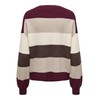 Onlatia KNT Noos L/S Stripe Pullover, Zinfandel