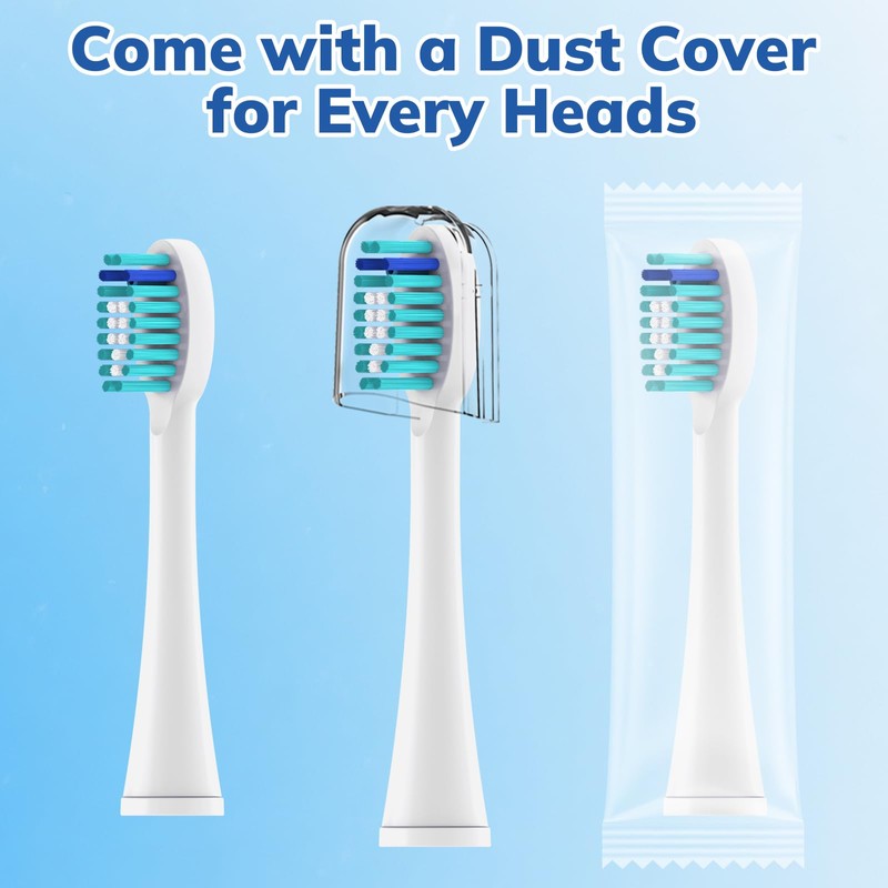 SEPORUD 6-Pack Replacement Toothbrush Heads for Waterpik Sonic Fusion 2.0
