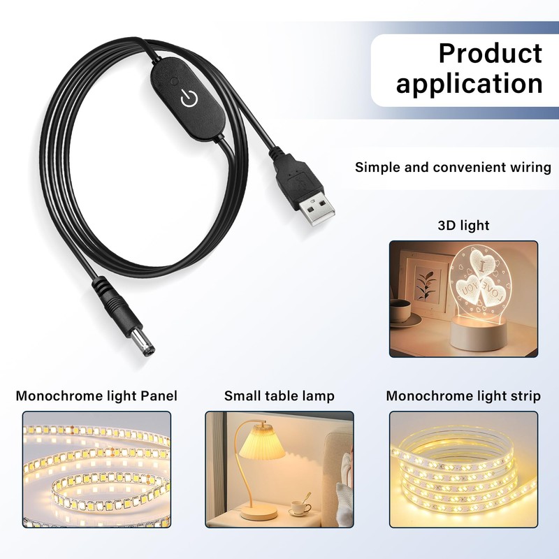 GINTOOYUN LED Strip Touch Dimmer 12 V 3 A USB