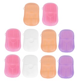 WHAMVOX Mini Soap Paper 10 Sheets of Hand Washing Soap Flakes Travel Size for Face Bath Safe Convenient for On-The-go Random Scent