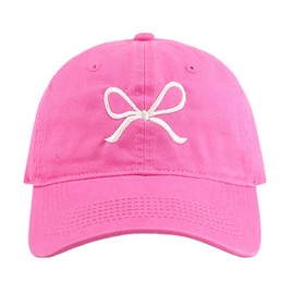 Bow-Tie Baseball Cap for Women Fashion Sun Hats for Women Trucker Hat Y2k Sun Cap Visor Cap Hiking Travel Trendy 2024 Rose