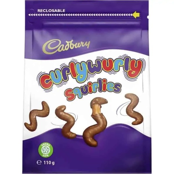 Cadbury Bulk Cadbury Curlywurly Squirlies 130g ($5.00 each x 12