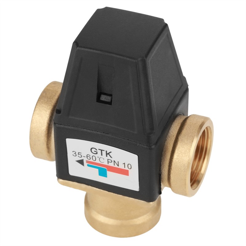 3 Way DN20 Female Thread Brass Thermostatic Mixing Valve for