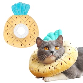 MeowMate Elizabeth Collar Cat Small Dog Pineapple Shape Pet Supplies Anti-Scratch Adjustable Soft Fabric Lightweight Cute