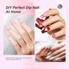 SAVILAND Dip Powder Liquid Set: 4 Pcs Nail Dip Liquid