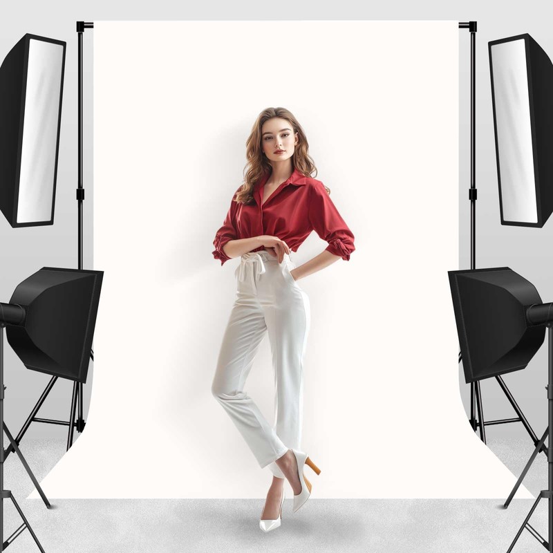 Photo Backdrop White Screen Background Fabric Professional Photography Solution 10x10ft