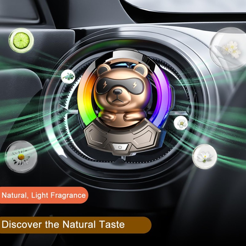 Cartoon Bear Cute Air Freshener for Car,7 Colors Air Vent