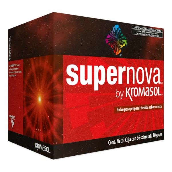 Supernova Energía 36 Sobres Bebida Sabor Cereza Kromasol