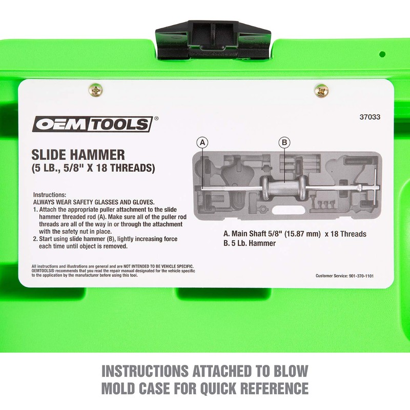 OEMTOOLS 37033 5 Pound Slide Hammer Puller, Heavy Duty Automotive