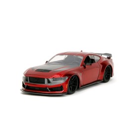 Big Time Muscle 1:24 2024 Ford Mustang GT Dark Horse Die-Cast Car, Toys for Kids and Adults(Candy Red)