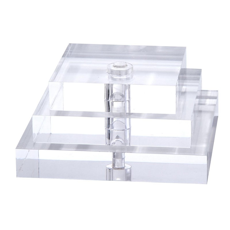 B&P Lamp® 5 1/2 Inch Wide Clear Acrylic Square Square
