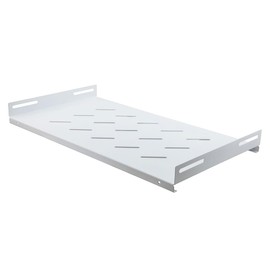 NavePoint 1U Rack Shelf for Server Rack Network Cabinets – Cabinet Rack Mount Shelf 270mm (10”) Deep, White, Pre-Assembled – Compatible with 19 Inch Standard Equipment