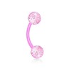 Tapsi´s Coolbodyart® Eyebrow Piercing Eyebrow Curve Bioflex, Plastic Bioflex