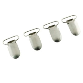 ZYAMY 20pcs 0.98Inch Heavy Duty Duckbill Shape Clips for Suspenders, Bibs, Mitten Holders