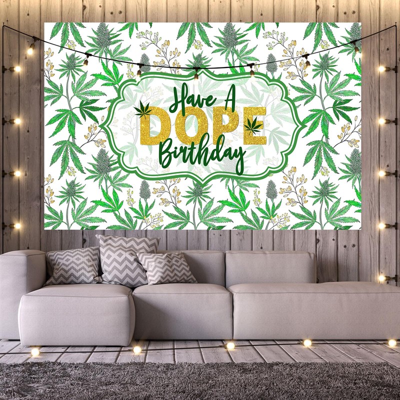 Have a Dope Birthday Backdrop, Weed Theme Birthday Party Decoration