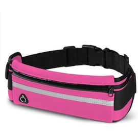 Pack 2 Riñonera Deportiva Elástica E Impermeable ara Correr Riñonera Running Deportiva Impermeable Riñonera para Hombre y Mujer Deportiva Ajustable y Reflectante para Correr Rosa y Gris