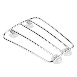 EBTOOLS Motorcycle Front Pannier Rack, Motorcycle Fuel Tank, Pannier Rack, Universal Retro Style Pannier Rack Bracket (B (Silver))