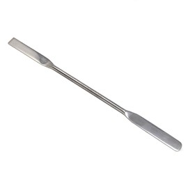 A2Z - Makeup Spatula Tool - Professional Beauty Stainless Steel Cosmetics Mixer Long Metal Spatula Depotting, Scraping, Mixing Makeup & Skincare Tools - For Makeup Artists (SQUARE & ROUND)