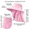 Sun Hats for Men Women Detachable Face Cover Wide Brim