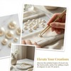 Half Pearl Beads 115pcs 3 Sizes Half Flatback Round Pearl