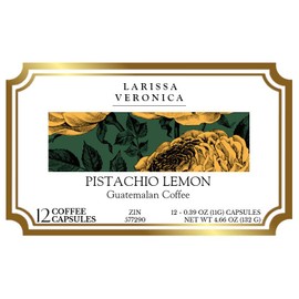 Pistachio Lemon Guatemalan Coffee (Single Serve K-Cup Pods) (Gourmet, Naturally Flavored, Whole Coffee Beans) (12 pods, ZIN: 577290)