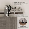 CCJH 7FT/84'' Stainless Steel Sliding Track Barn Door Hardware Kit